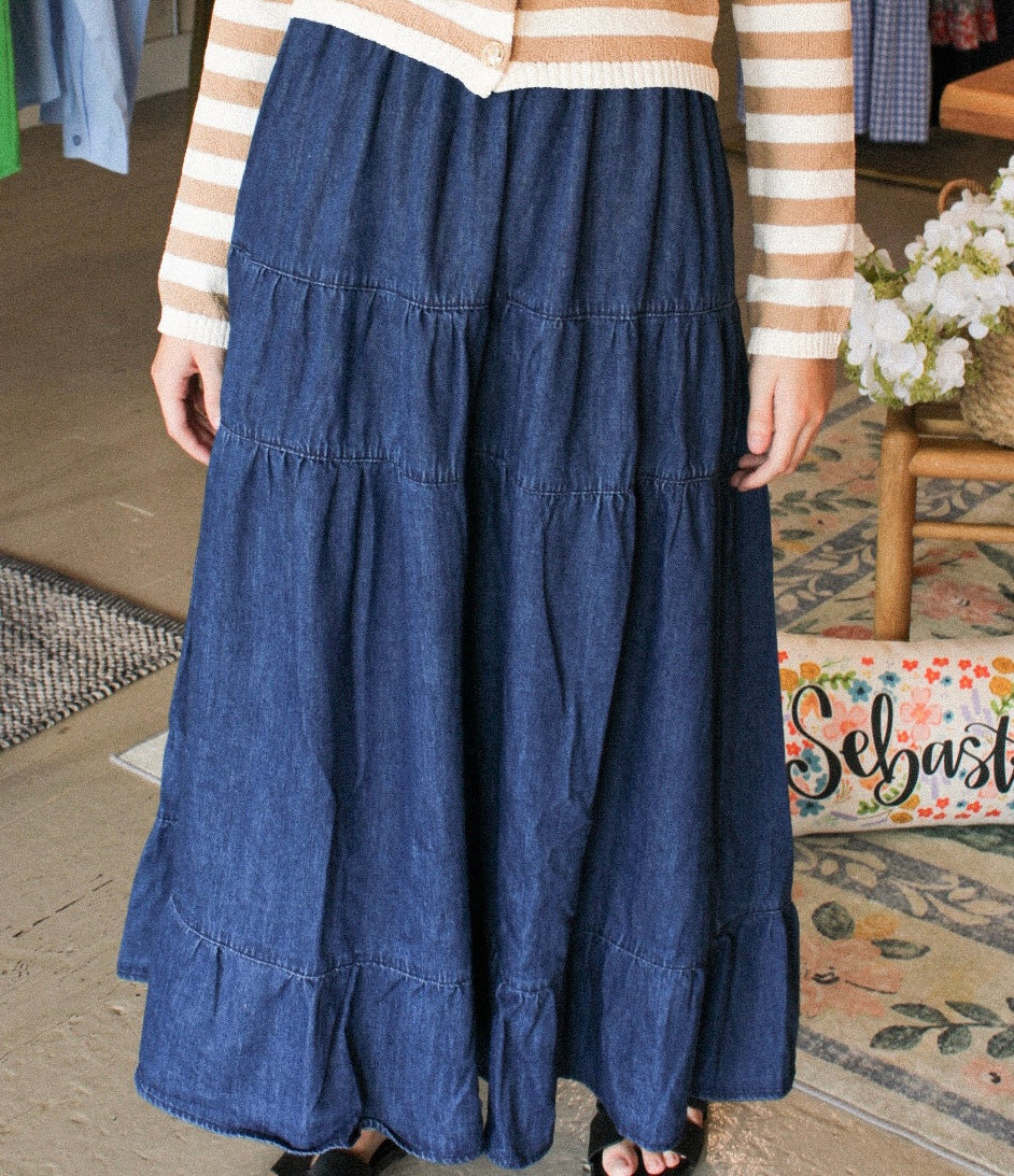 The Solene Denim Skirt