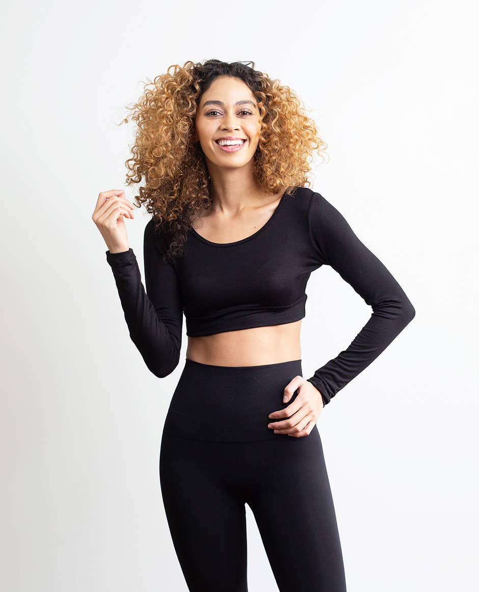Half Tee Long Sleeve (Rayon/Spandex Blend)