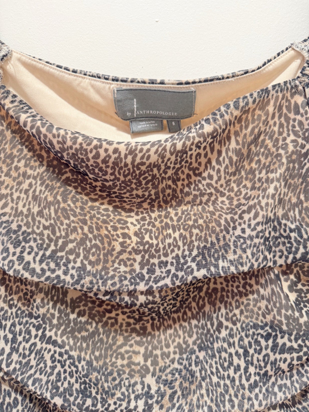 By Anthropologie Top Small Animal print (Leopard pattern)