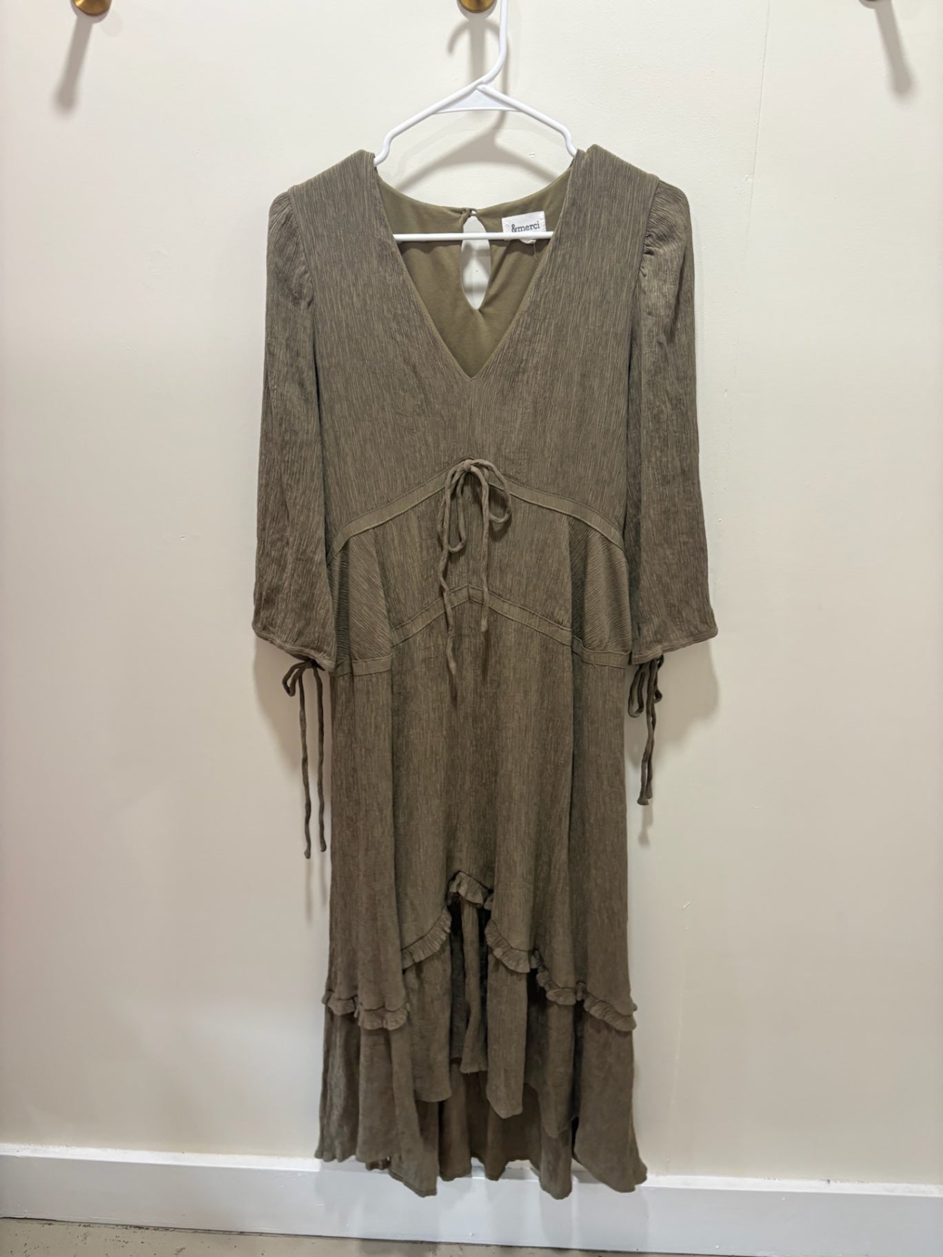 &merci Dress Large Beige/Taupe