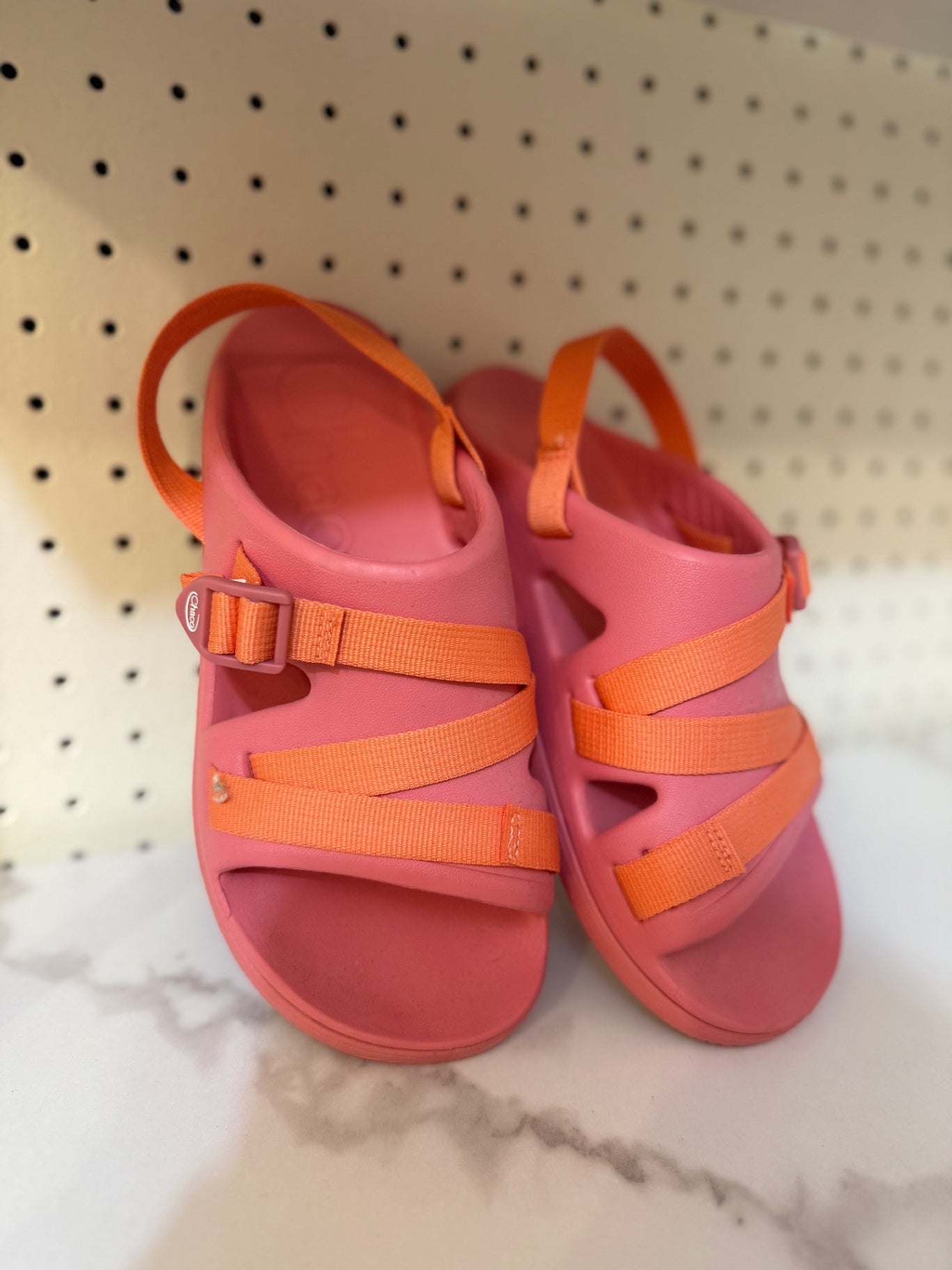 Chaco Sandals 6 Pink and Orange