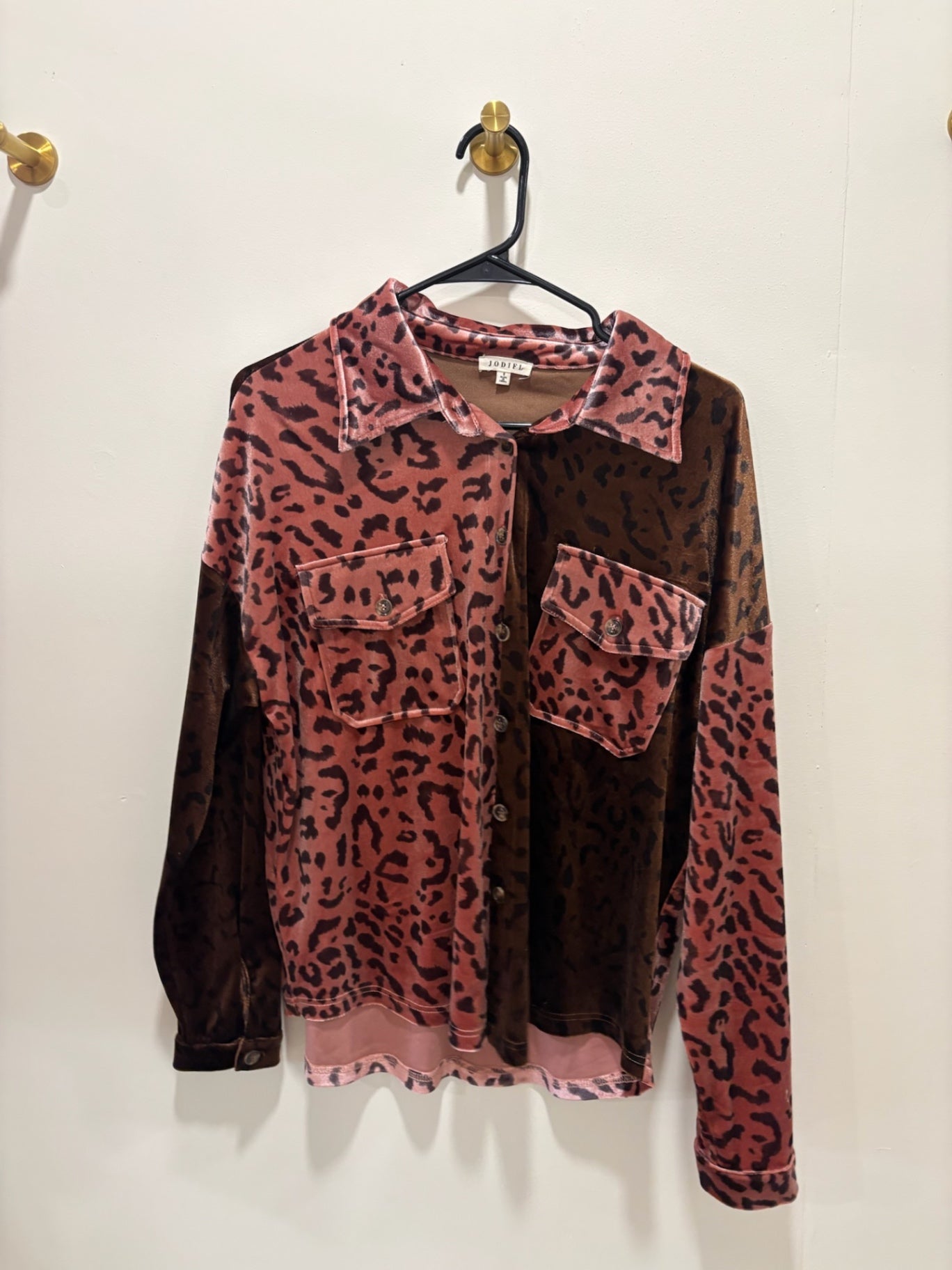 JODIFL Shirt Small Pink and Brown