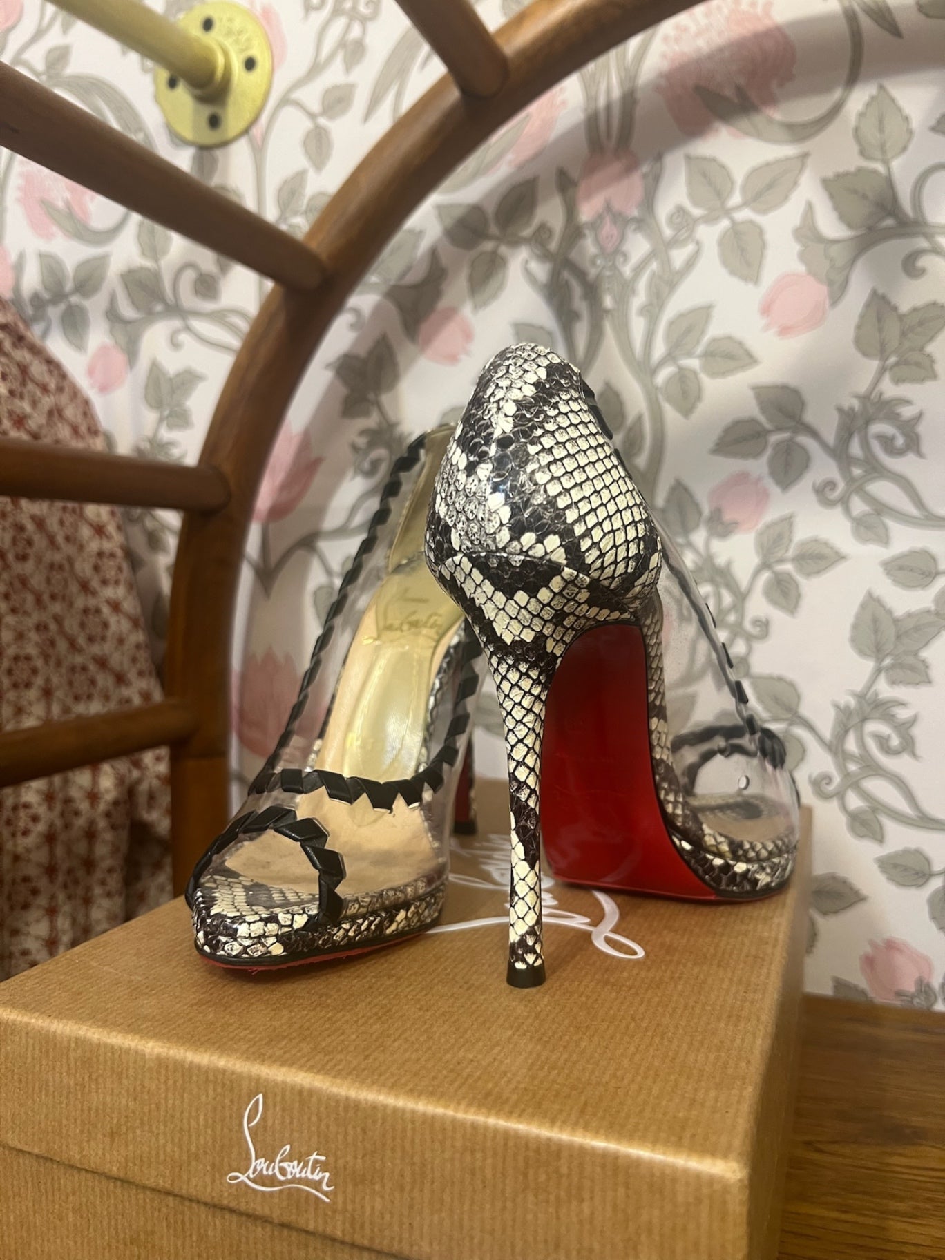 Christian Louboutin Shoes 36 Multicolor (Black, White, Gold, Red)