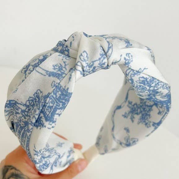 FLORAL TOILE PATTERN HEADBAND