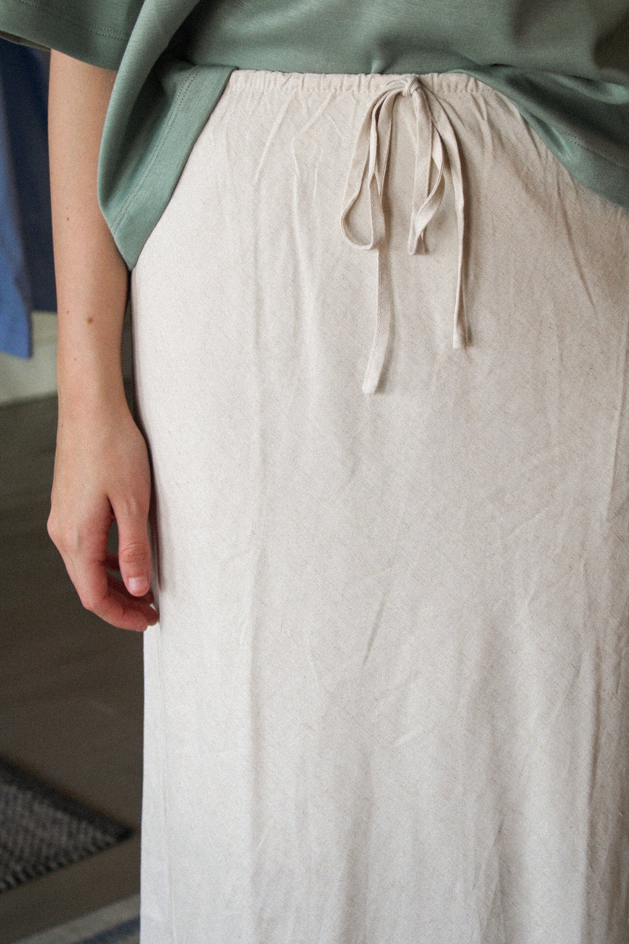 The Oatmeal Linen Skirt