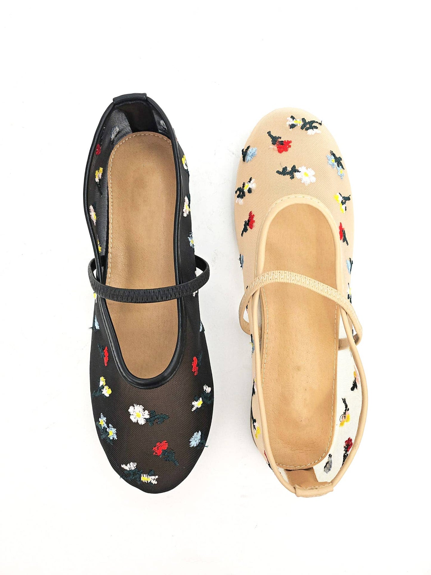 THE MESH FLOWER EMBROIDERY FLAT