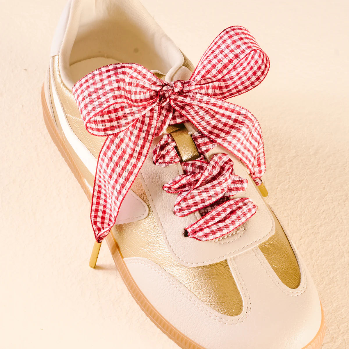 Red Gingham Shoe Laces