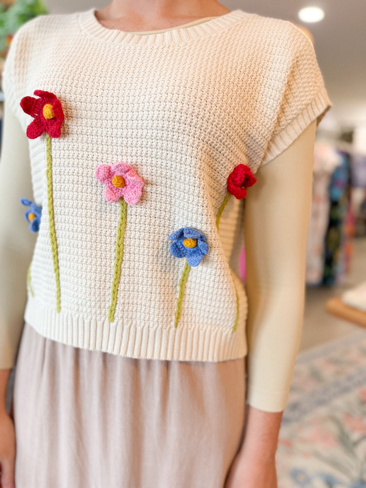 The Crochet Floral Sweater