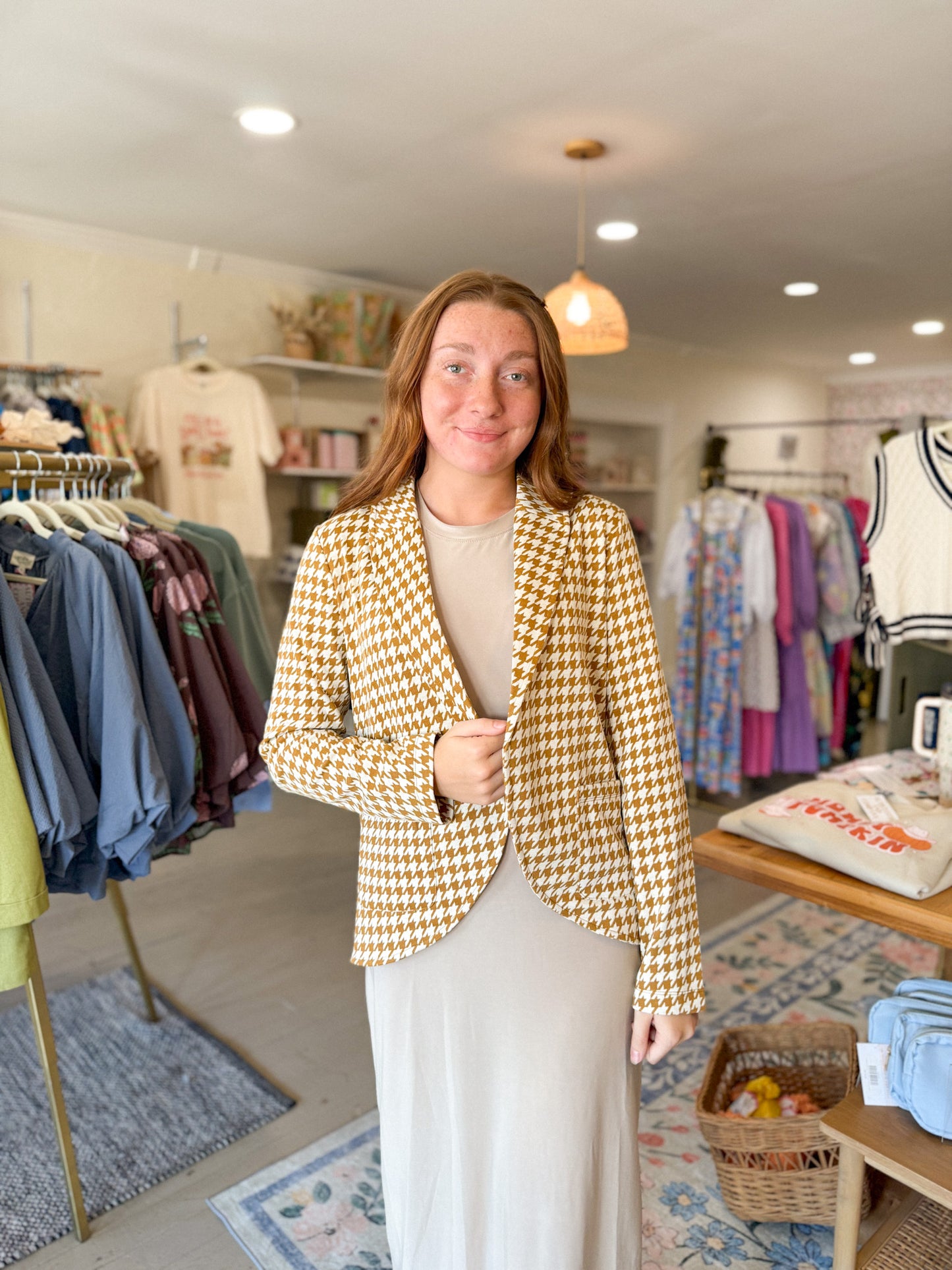 The Houndstooth Shawl Blazer