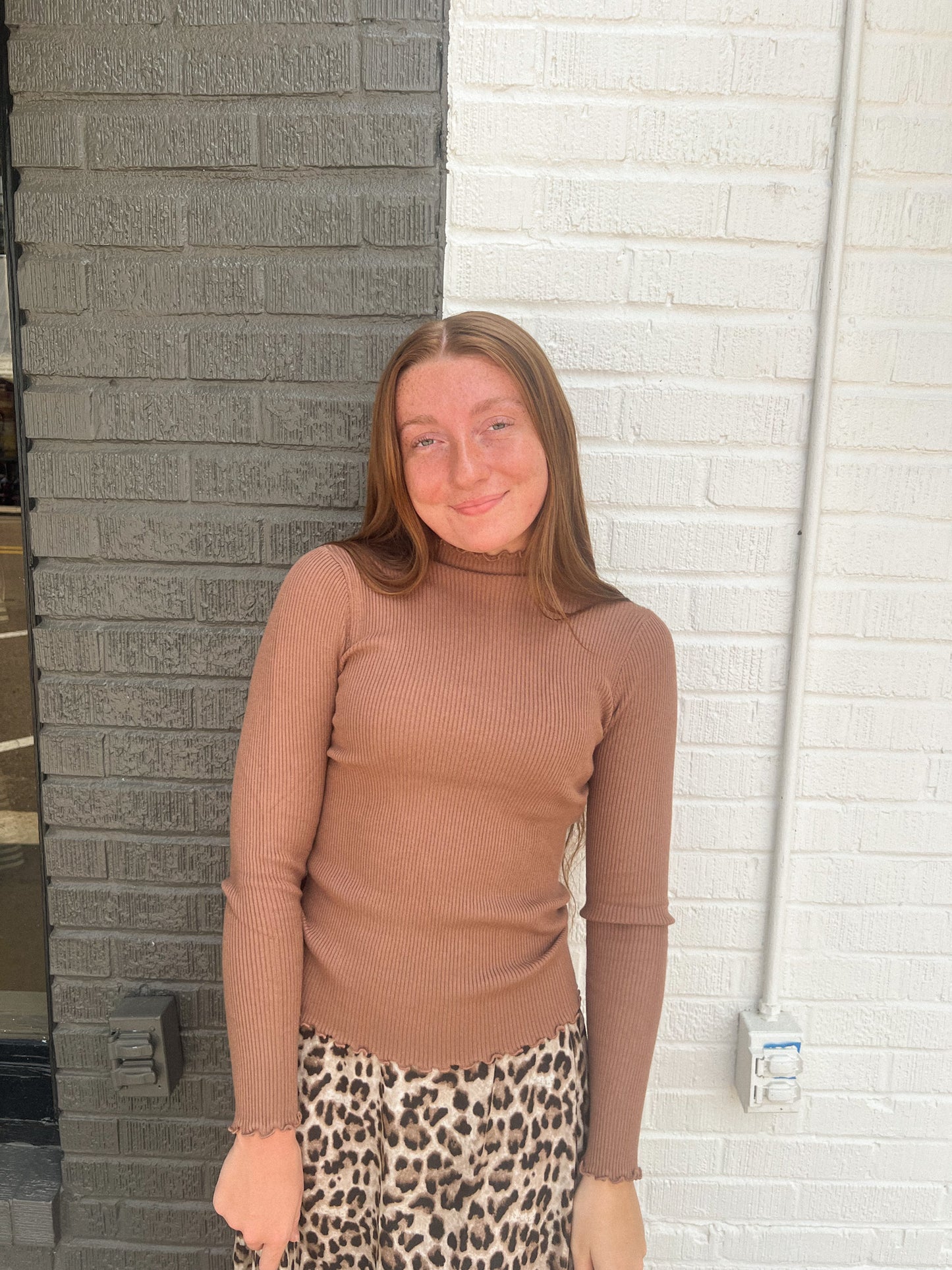 The Marcey Caramel Sweater Top