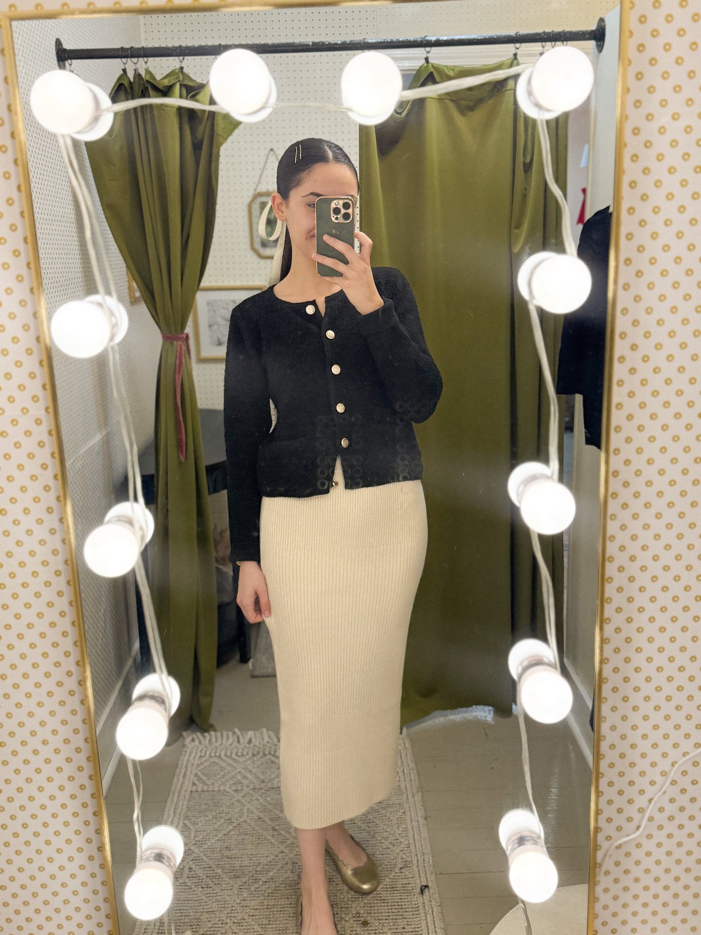 Cream Sweater Skirt