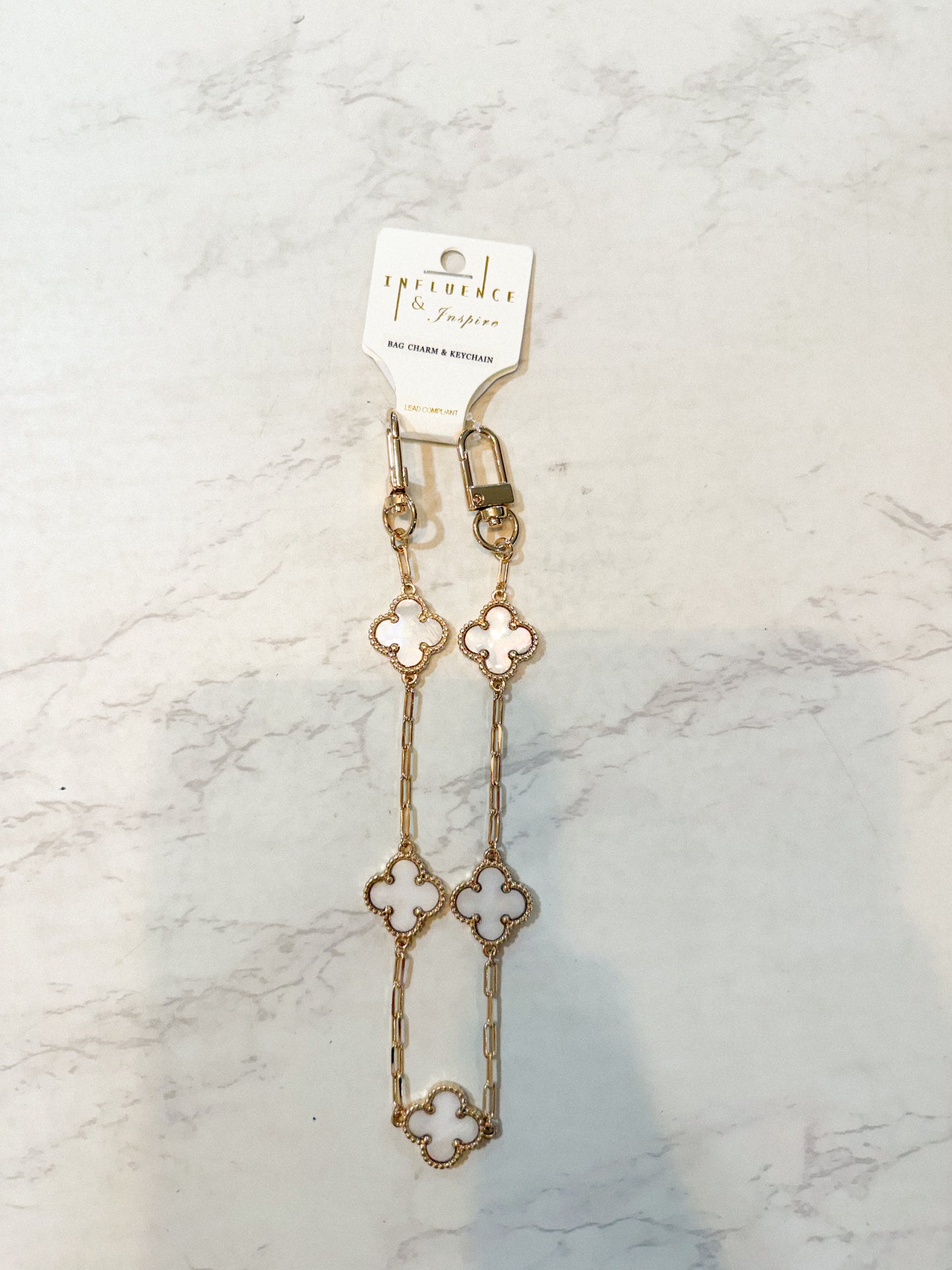 Ivory Clover Chain Charm