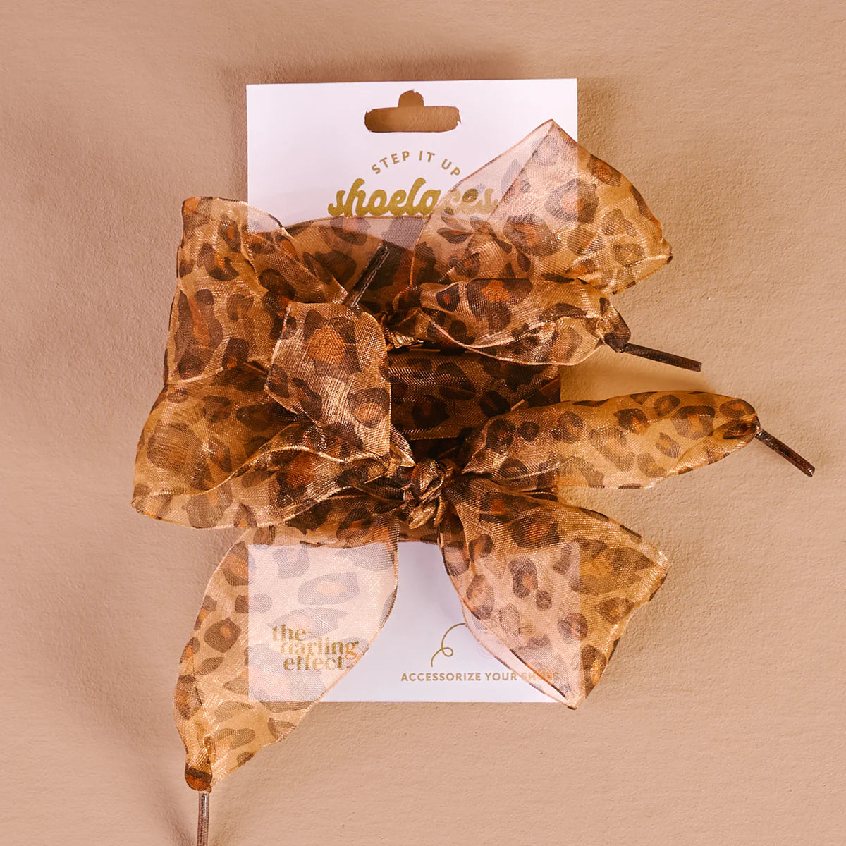 Sheer Cheetah Shoe Laces