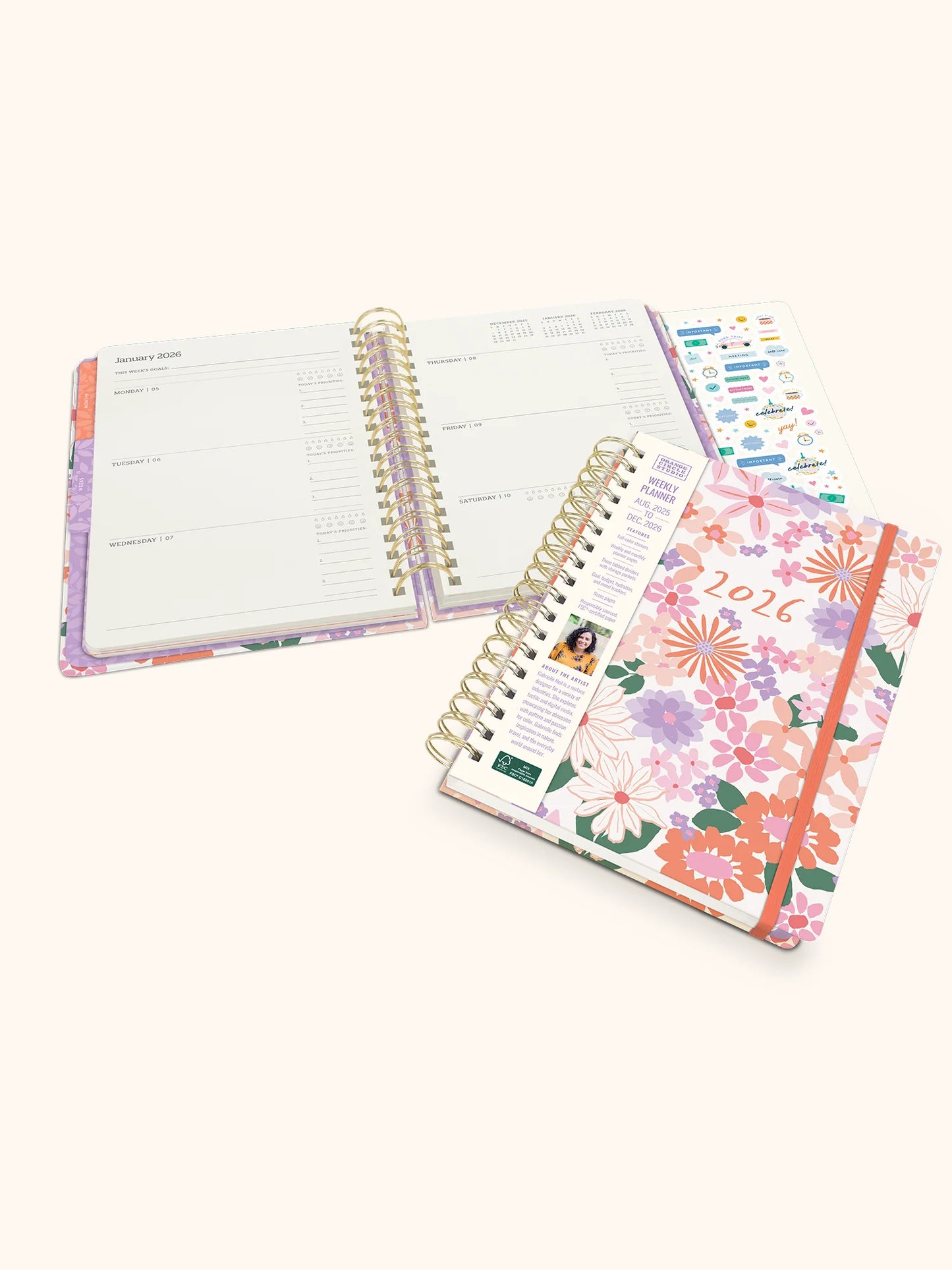 2026 Secret Garden Tri-Tab Planner