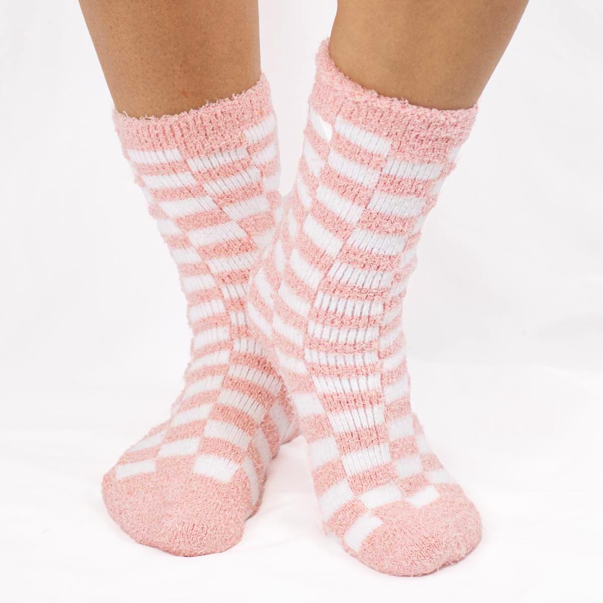 Checkerboard Snuggle Socks — ONE SIZE