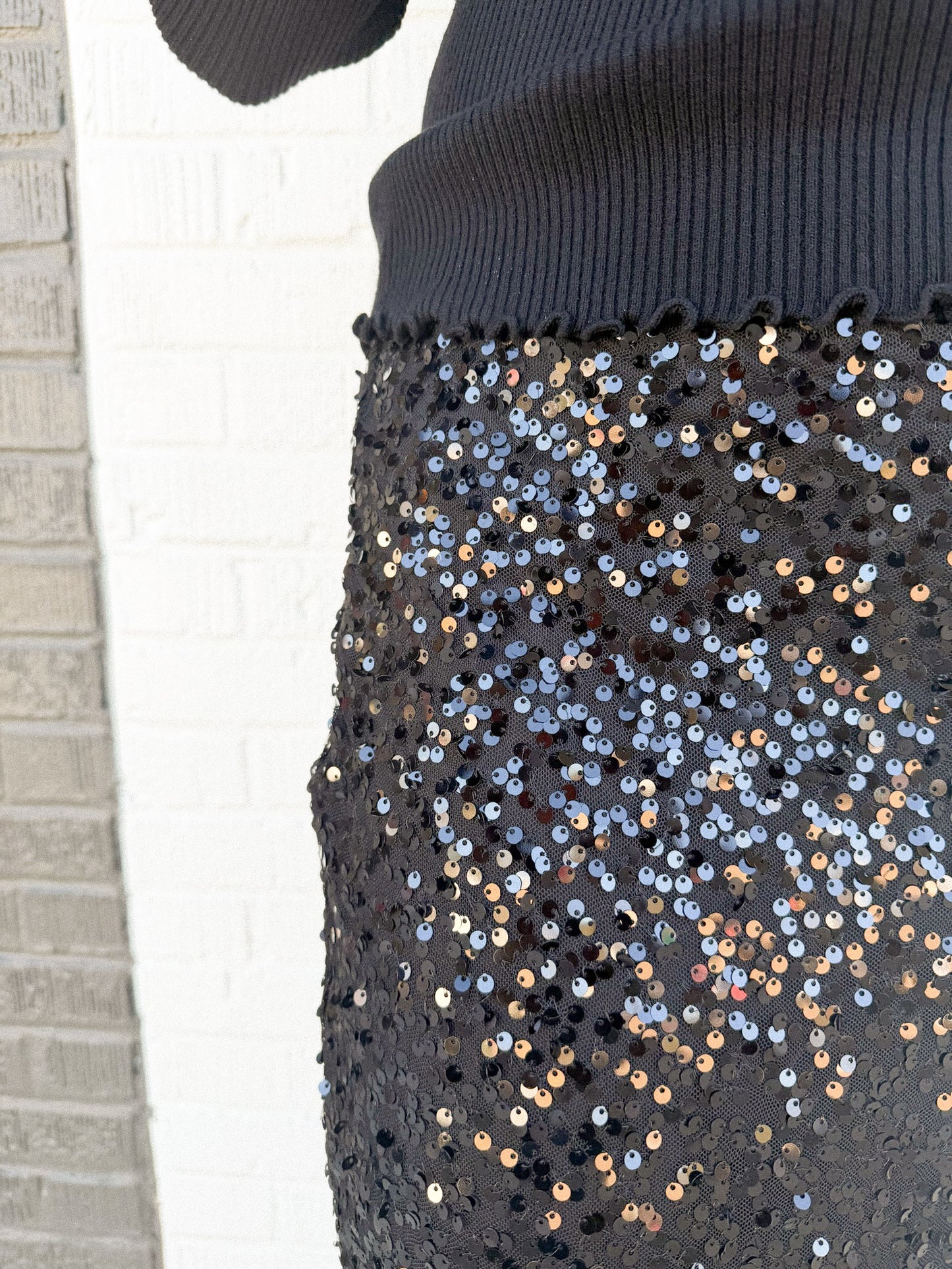The Black Sequin Skirt