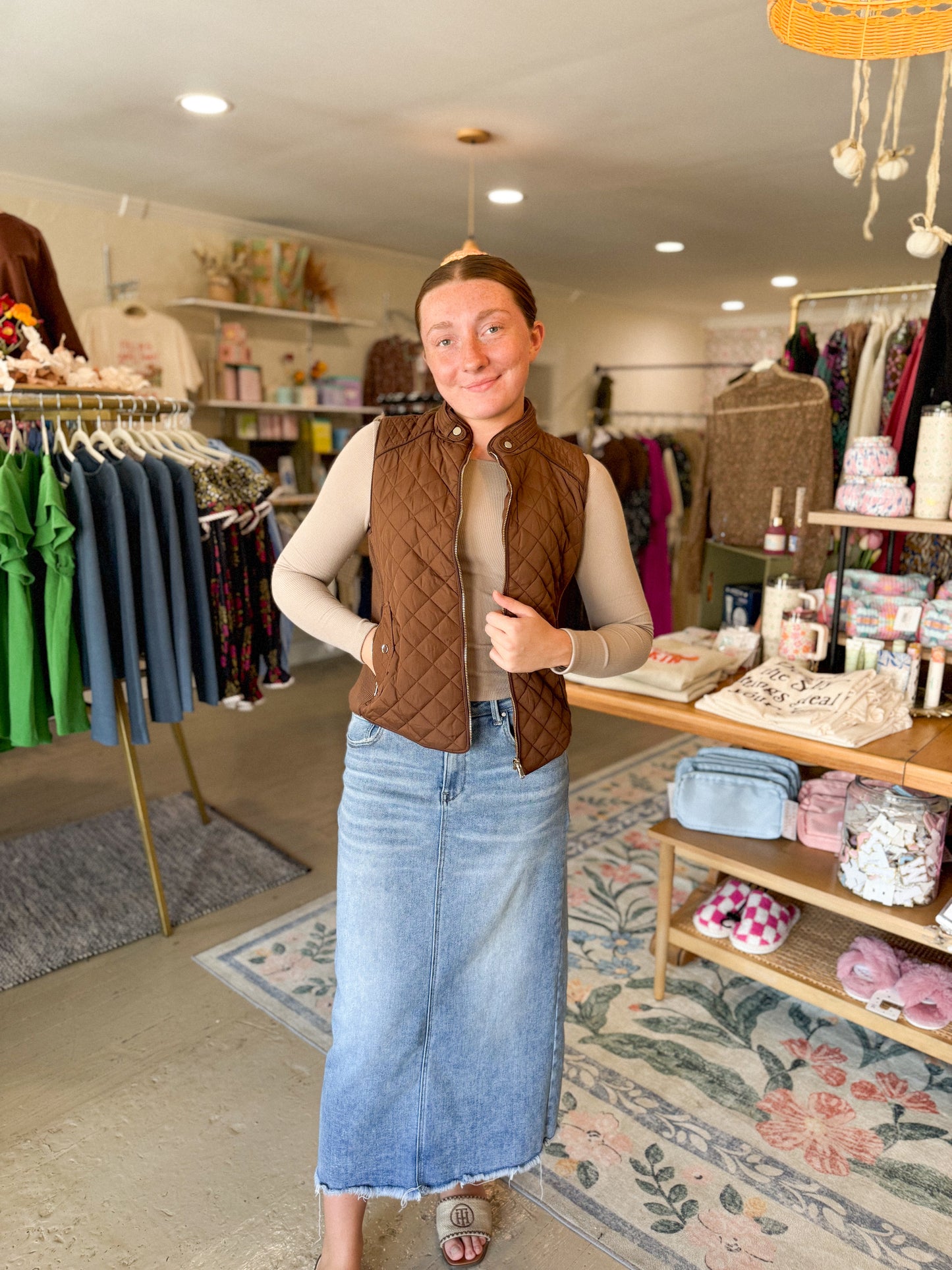 The Hazelnut Quilted Vest