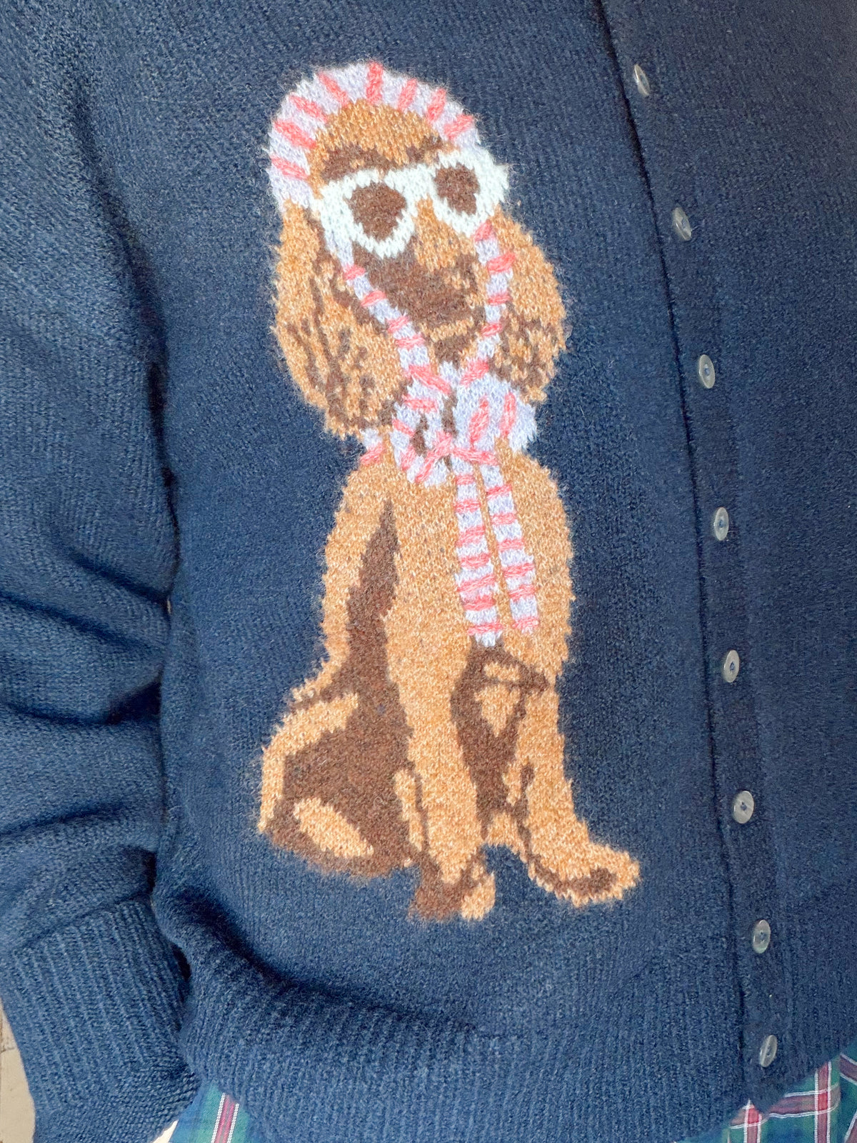 The Poodle Cardigan in Navy