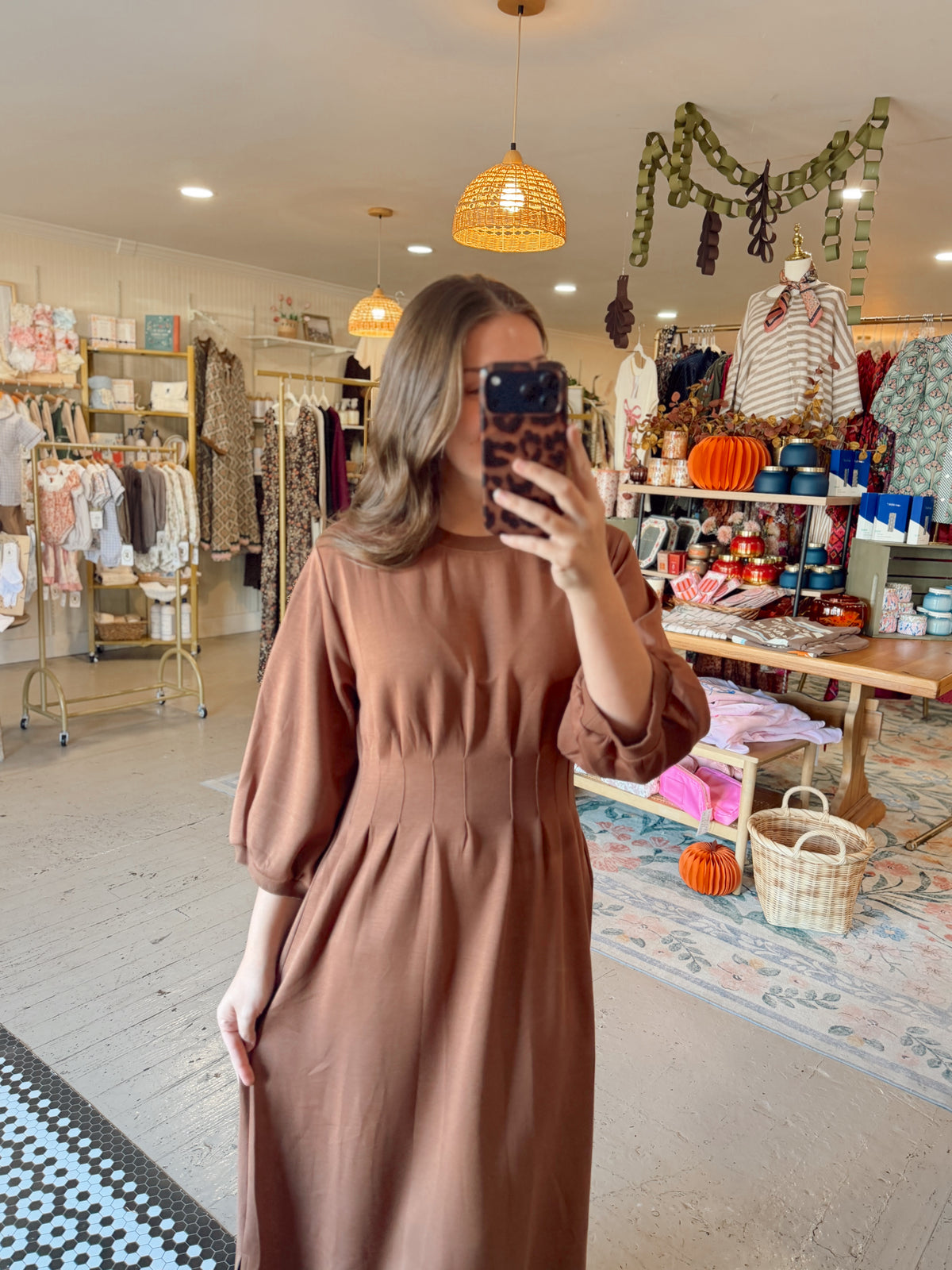 The Kara Dress In Brown
