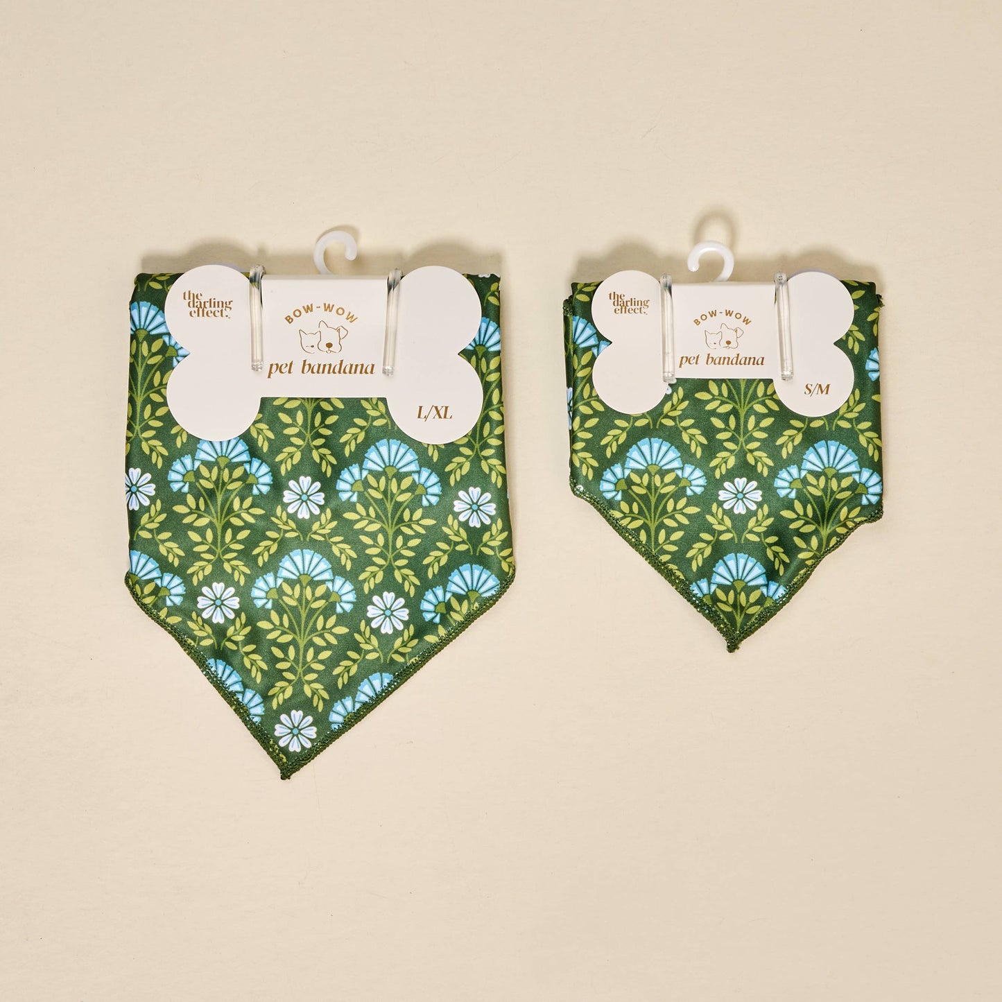Bow-Wow Pet Bandana–Everbloom Forest Green: S/M