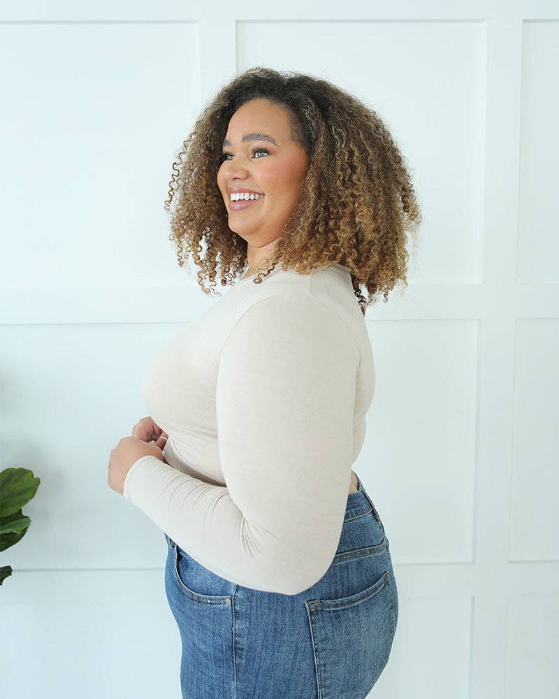 Half Tee Long Sleeve (Rayon/Spandex Blend)
