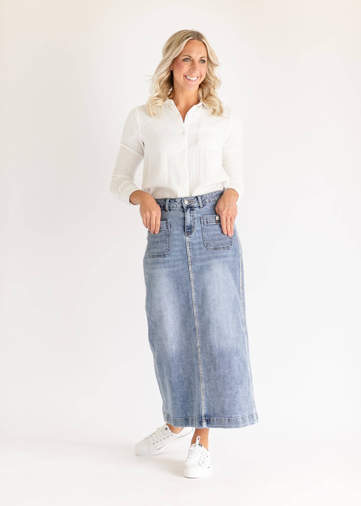 Elin Front Pocket Maxi Skirt