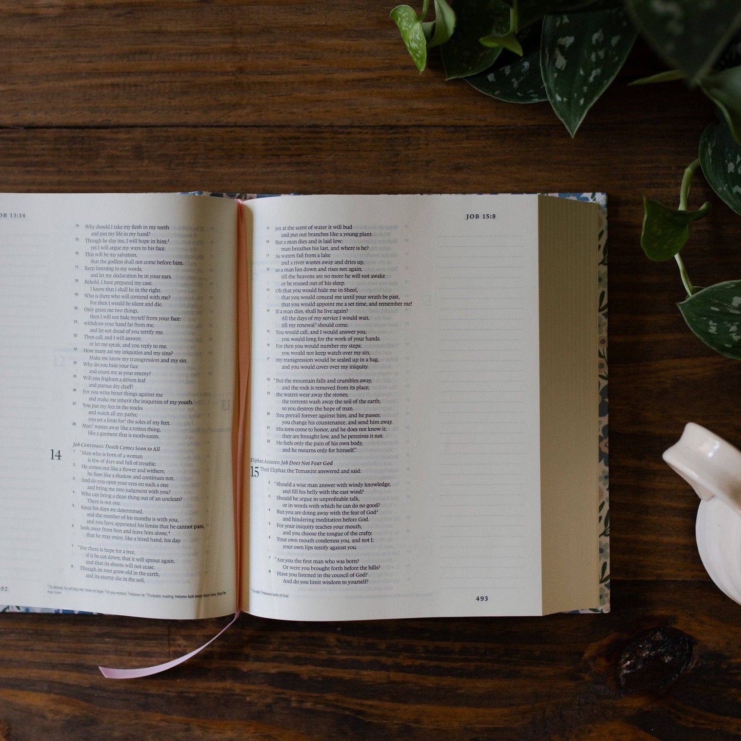 ESV Single Column Journaling Bible® | Blue Poppies