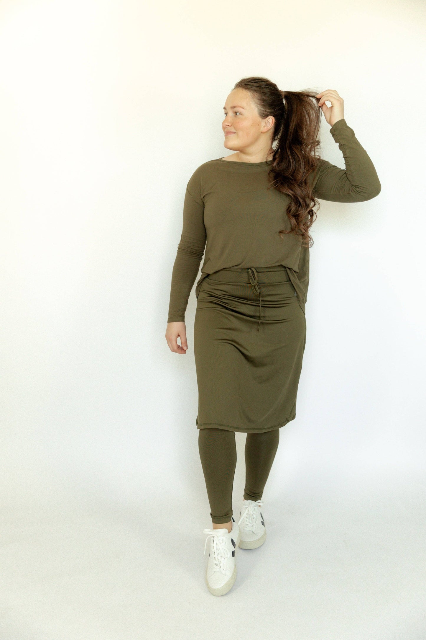 Ankle Drawstring Snoga-Olive: 1X