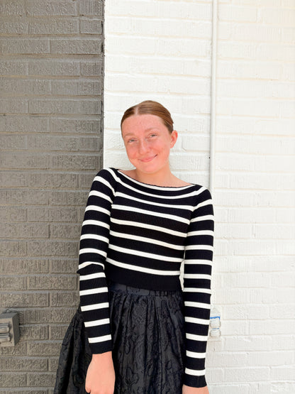The Esme Striped Boatneck Top