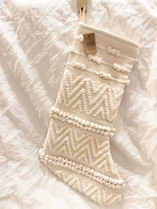 Woven Christmas stocking