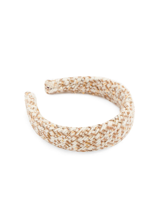 GOLD TEXTURED WOVEN HEADBAND