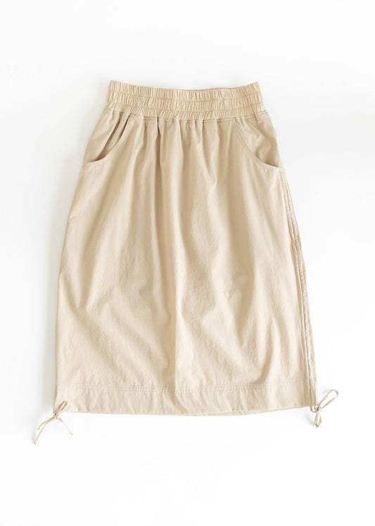 Andie Beige Hiking Midi Skirt