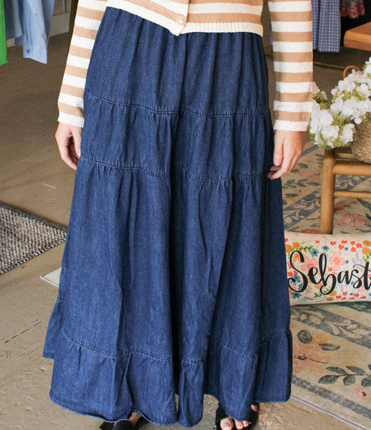 The Solene Denim Skirt