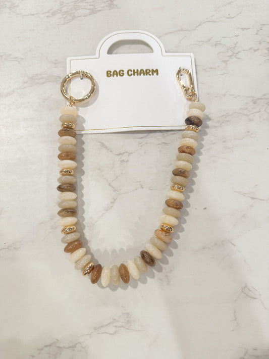 The Stone Beaded Bag Charm