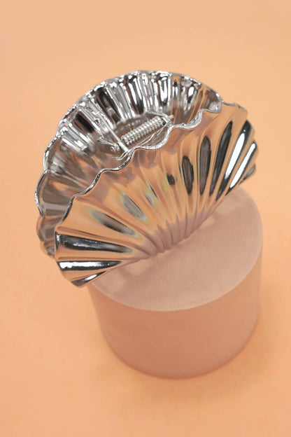 SEASHELL  GOLD SILVER ALLOY HAIR CLAW HAIR CLIP