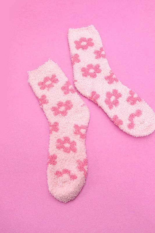 Daisy Plush Fuzzy Socks