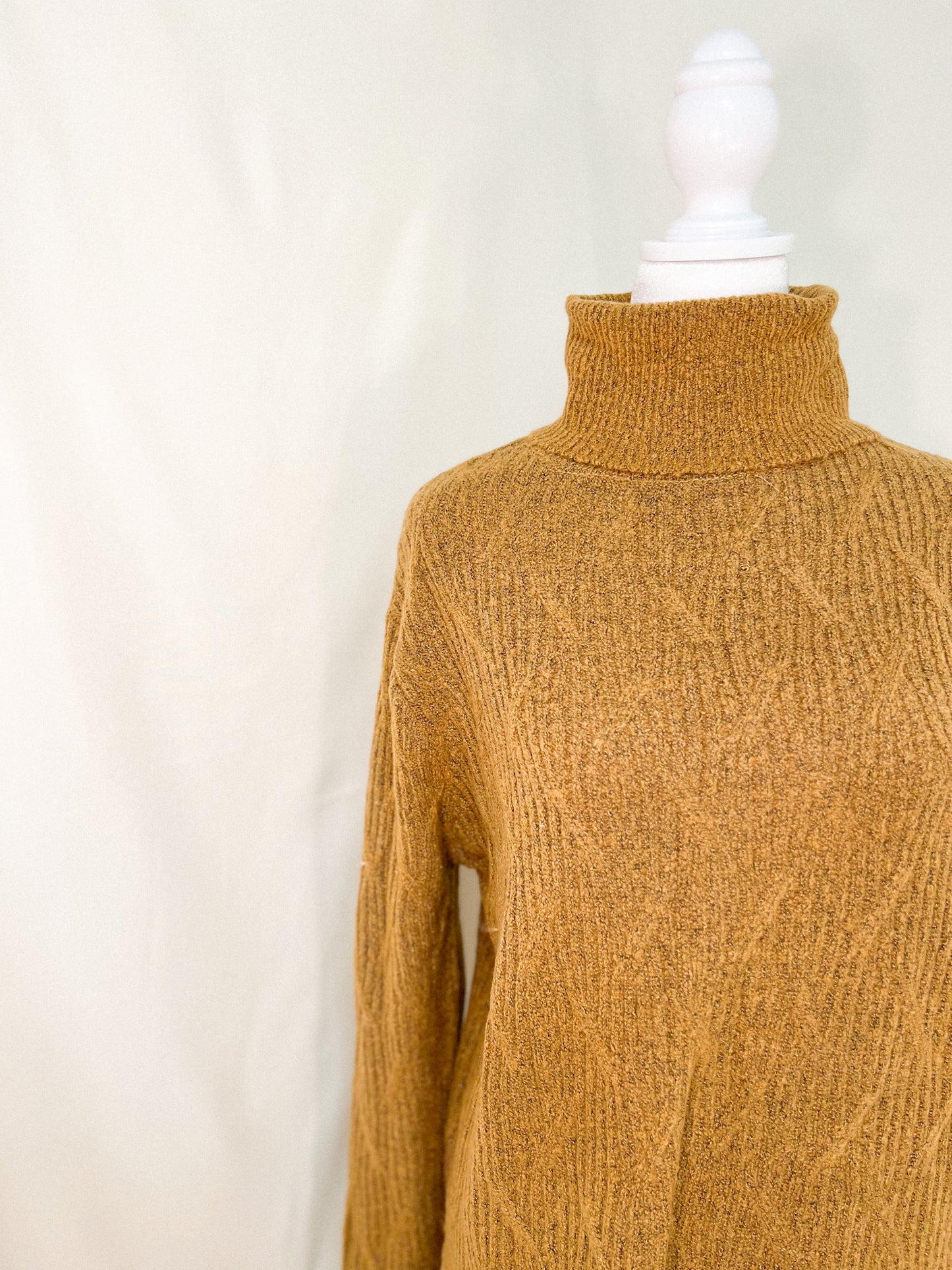 Light brown sweater dress