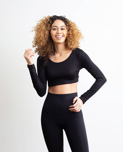 Half Tee Long Sleeve (Rayon/Spandex Blend)