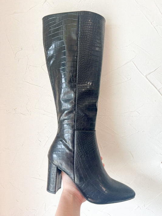 Black Alligator Boot