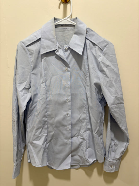 10 RLS Top Small Light Blue Button Up