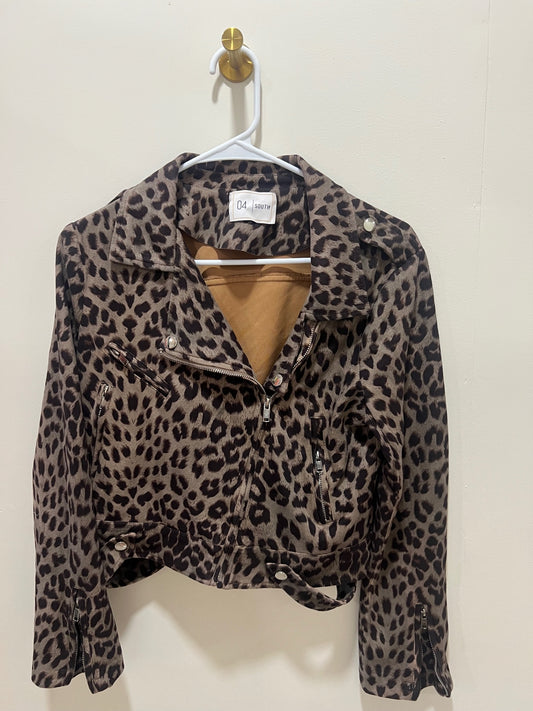 04 South Jacket Small Leopard print (brown and black)