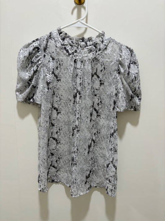Unknown Top Grey, Black and White