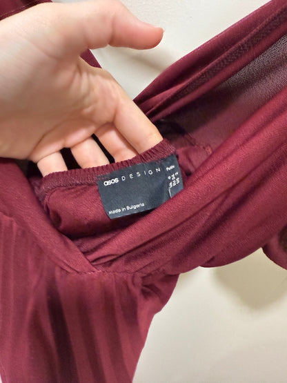 ASOS Design Dress 2 Burgundy
