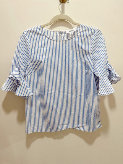 Calvin Klein Top Small White and blue
