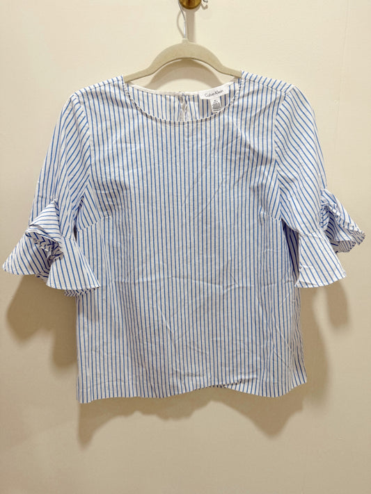 Calvin Klein Top Small White and blue