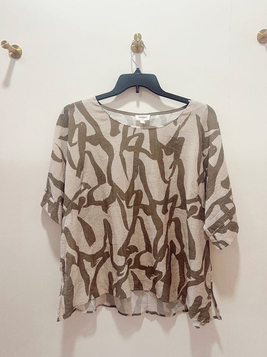 umgee Top Medium Beige and Brown