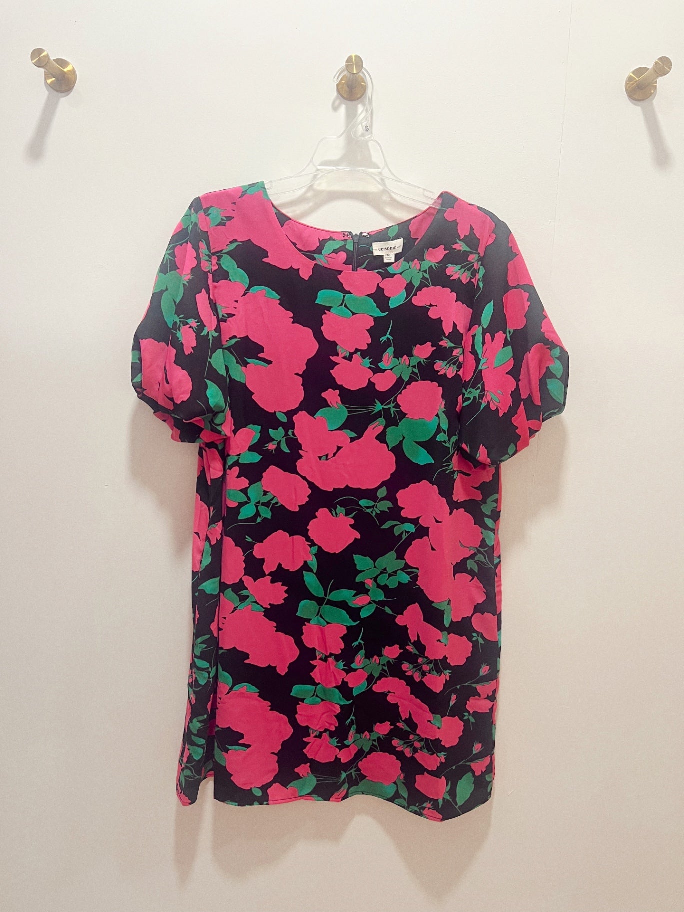 ee.come Dress Medium Black and pink with green accents