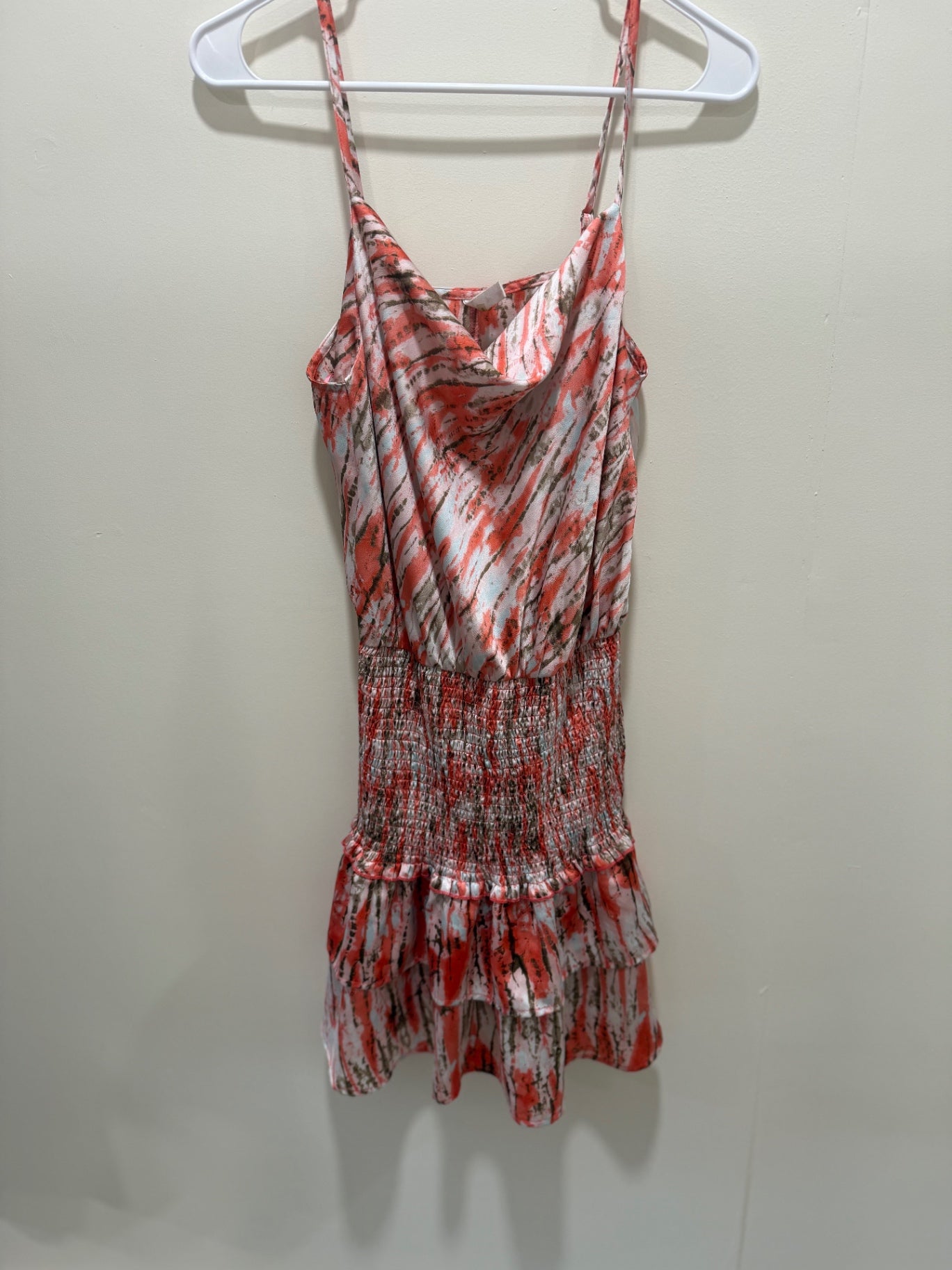 Glam Dress Small Red and white with hints of beige and black