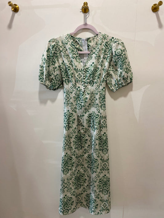 Unknown Dress Small Green and cream