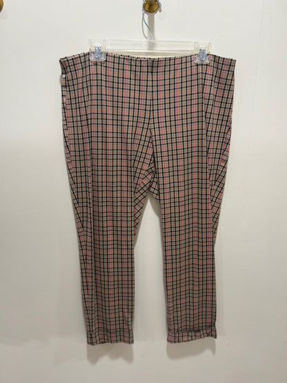 J.Jill Pants 14p Beige with red and black checkered pattern